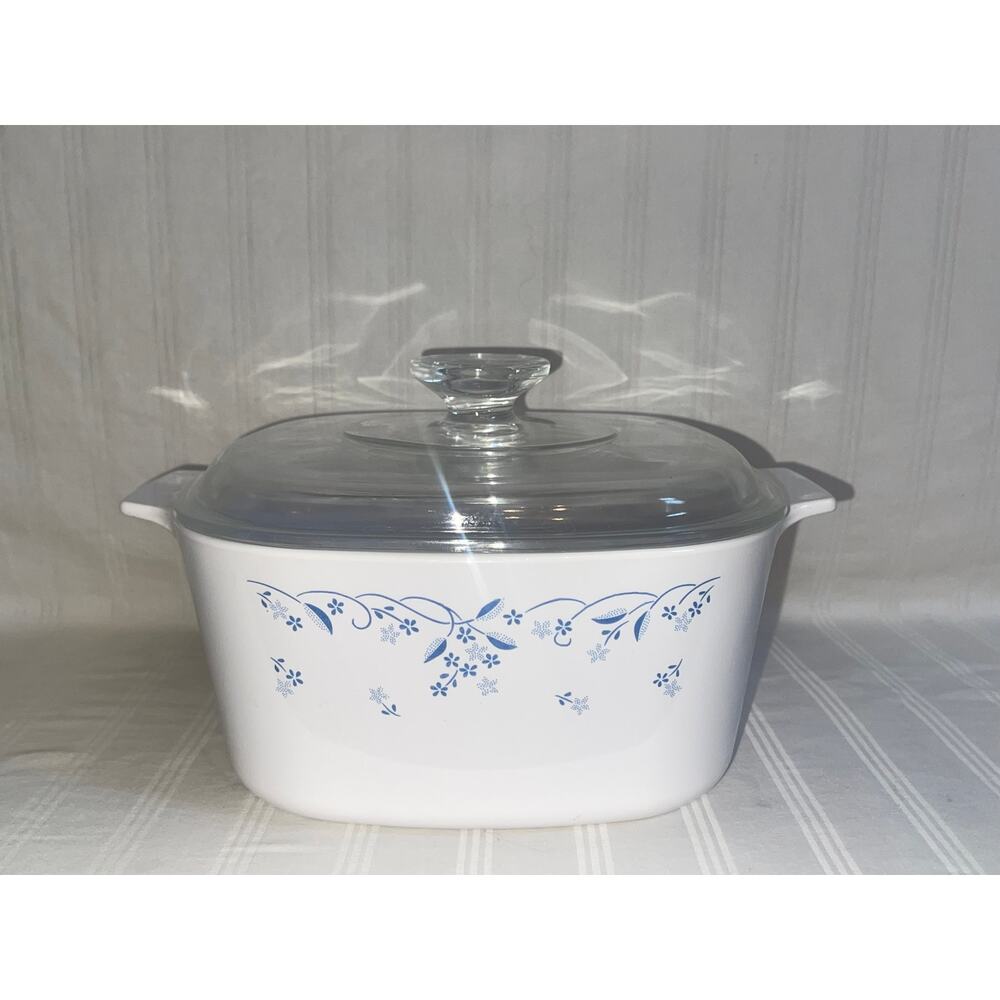 Vintage Corning Ware Provincial Blue A-3-B square casserole 3 L capacity